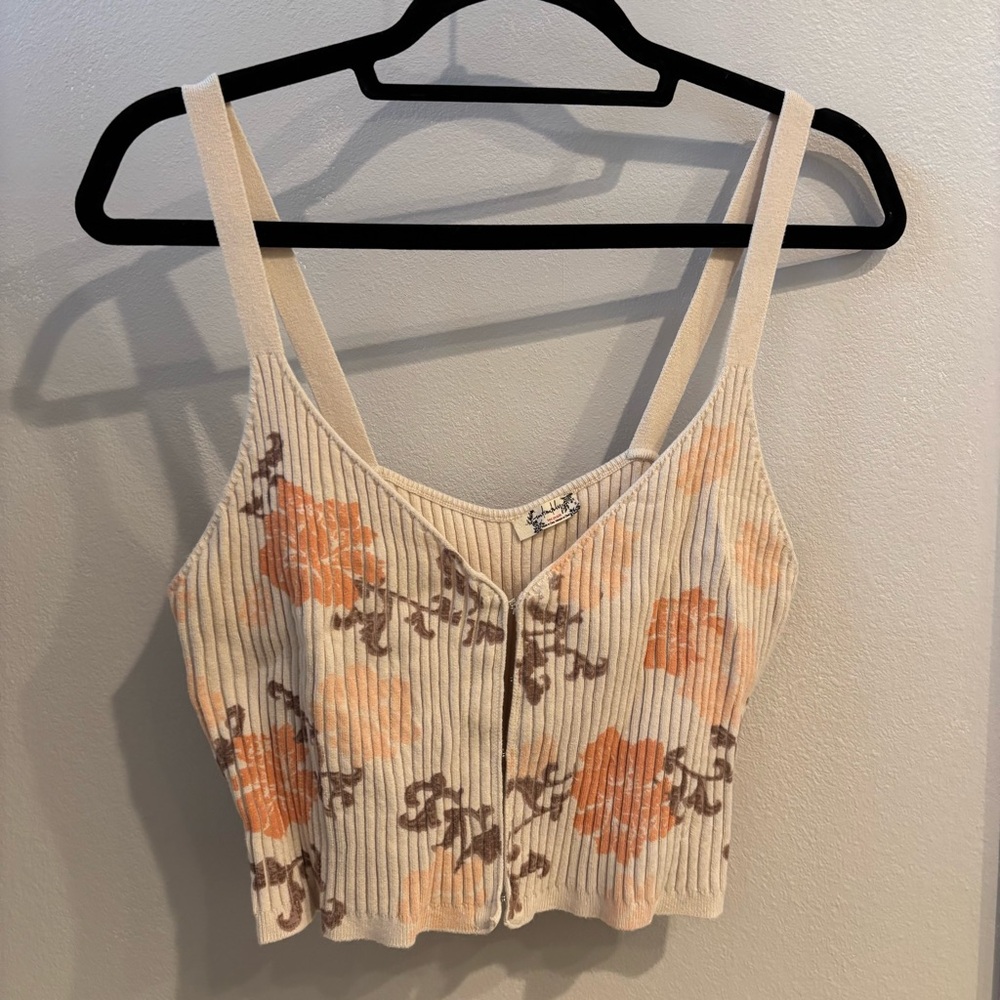 Free People Intimately Floral Ribbed Knit Tank Top